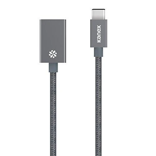 Kanex USB-C į USB3.0 adapteris – DuraBraid™ – Kosminė pilka – 8,25 colio / 21 cm
