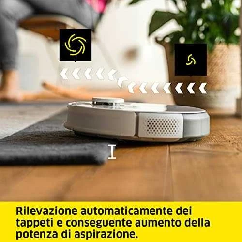 Dulkių siurblys-robotas Kärcher RCV 5 su plovimo funkcija, Baltas