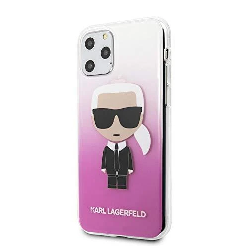 Dėklas Karl Lagerfeld KLHCN58TRDFKPI iPhone 11 Pro rožinė/pink Gradient Ikonik Karl