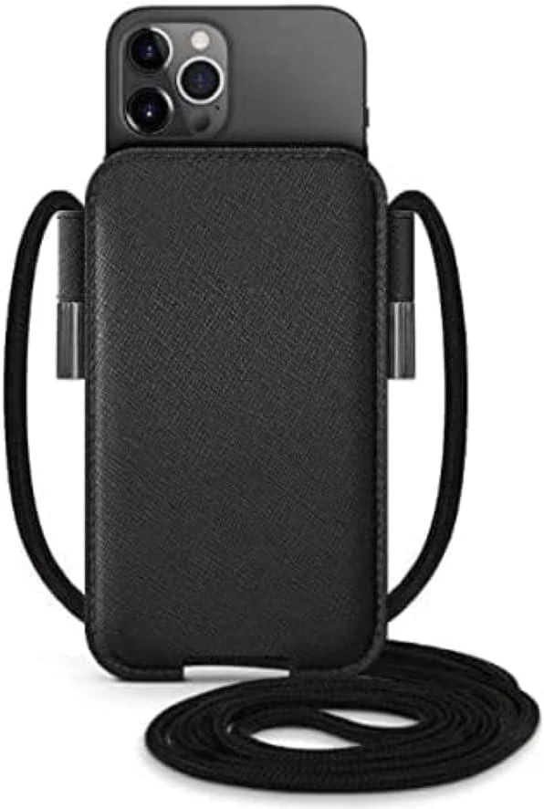 Karl Lagerfeld Torebka KLHCP12LOPHKMK 6,7″ juodos spalvos kietas dėklas Saffiano Ikonik Kar`s