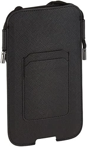 Karl Lagerfeld Torebka KLHCP12LOPHKMK 6,7″ juodos spalvos kietas dėklas Saffiano Ikonik Kar`s