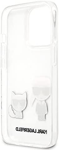 Skaidrus Karl Lagerfeld dėklas „Karl & Choupette“, skirtas iPhone 13 Pro / 13 - permatomas