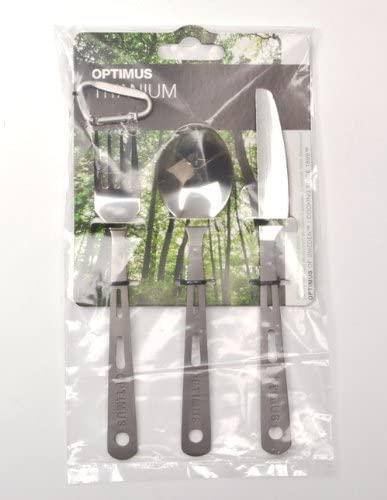 Švedija Optimus Titanium 3-piece cutlery set įrankiai