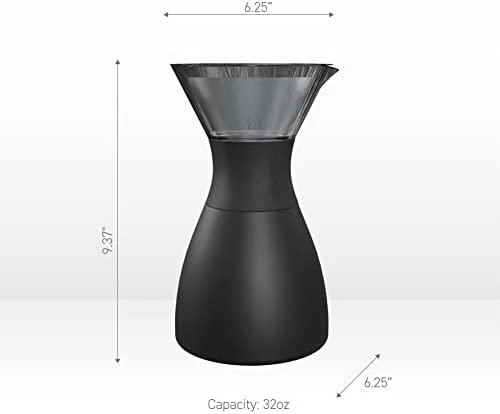 Asobu Pour Over Juodas/Juodas 6 cups