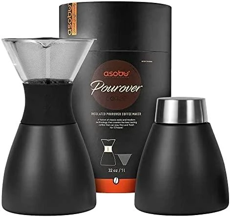 Asobu Pour Over Juodas/Juodas 6 cups