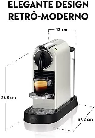 Kavos aparatas Delonghi Nespresso EN167.W Slėgis 19 bar, kapsulinis kavos virimo aparatas, 1260 W, Baltas