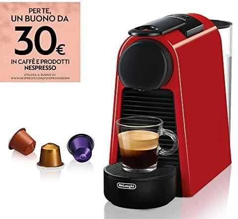 Kavos aparatas Delonghi EN 85.R Essenza Mini Slėgis 19 bar, kapsulinis kavos virimo aparatas, 1150 W, Raudona
