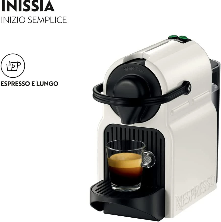 Kavos aparatas Krups XN1001 Inissia Nespresso Slėgis 19 bar, kapsulinis kavos virimo aparatas, 1260 W, Baltas