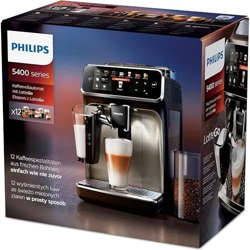 Philips 5400 Series Visiškai automatinis espreso kavos aparatas (EP5447/90)