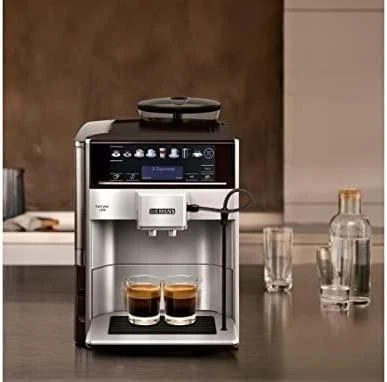 Kavos aparatas SIEMENS TE653M11RW Slėgis 15 bar, Su pieno plakikliu, Automatinis, Sidabrinis/Juodas