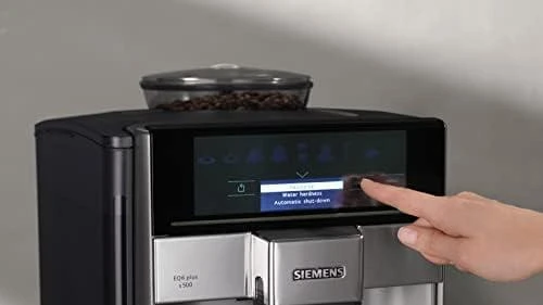 SIEMENS Kavos aparatas TE655203RW Slėgis 15 bar, Su pieno plakikliu, Automatinis, 1500 W, Juodas/ stainless steel