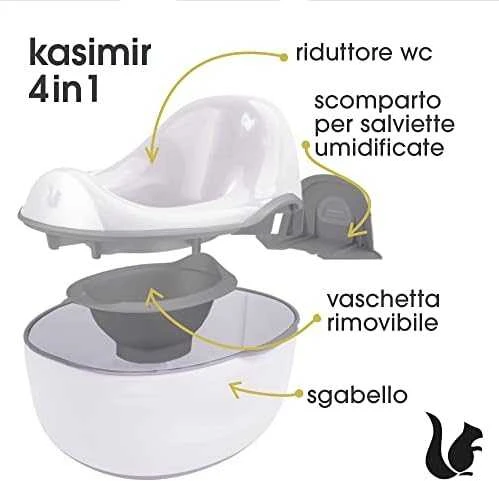 KEEEPER 4-in-1 multifunkcinis naktipuodis, baltas, 18649