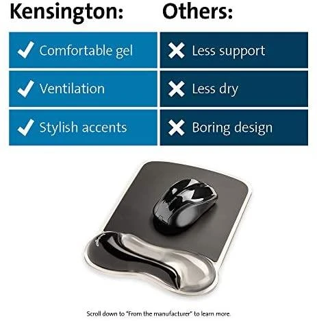 Leitz KENSINGTON Duo Pelės kilimėlis su geline riešo atrama smoke juodas