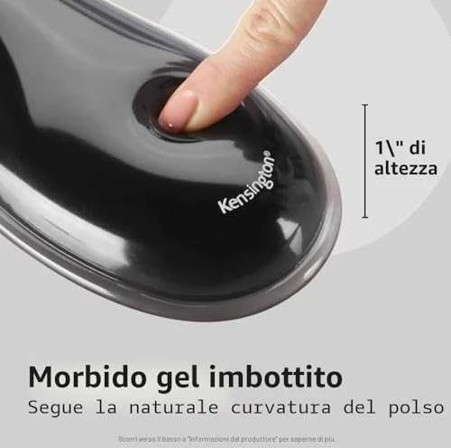 Leitz KENSINGTON Duo Gelinė riešo atrama pelė red juodas