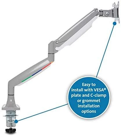 Leitz Kensington K55470EU stalinis plokščiųjų ekranų laikiklis 81,3 cm (32") Gnybtas / varžtai Pilka, Sidabras