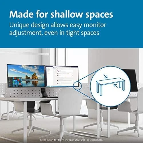 Laikiklis Leitz KENSINGTON space-saving dual monitorius arm