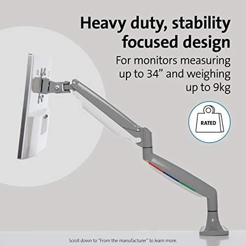 Leitz Kensington K55470EU stalinis plokščiųjų ekranų laikiklis 81,3 cm (32") Gnybtas / varžtai Pilka, Sidabras