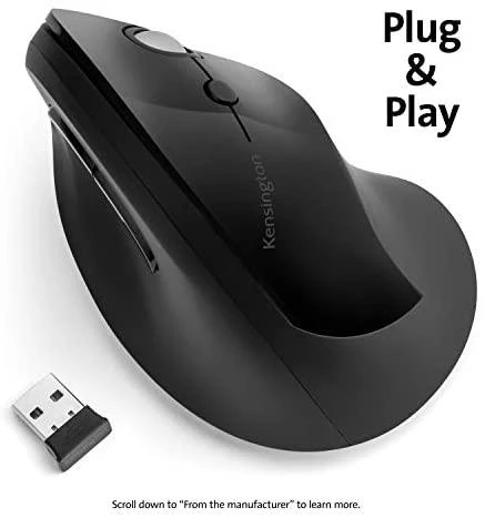 Leitz KENSINGTON K75501EU Kensington Pro Fit Ergo Vertical Belaidė pelė Juodas