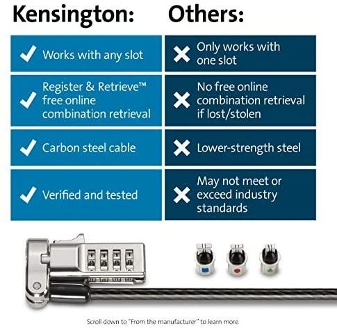 KENSINGTON UNIVERSAL 3-IN-1 LOC / KOMBINACINĖ UŽRAKTA NUSTATOMA