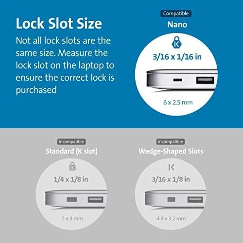 Kensington Slim NanoSaver kabelio užraktas