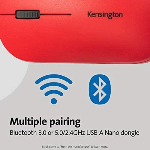 Kensington Pelė Sure Track Dual WiFi BT Raudona