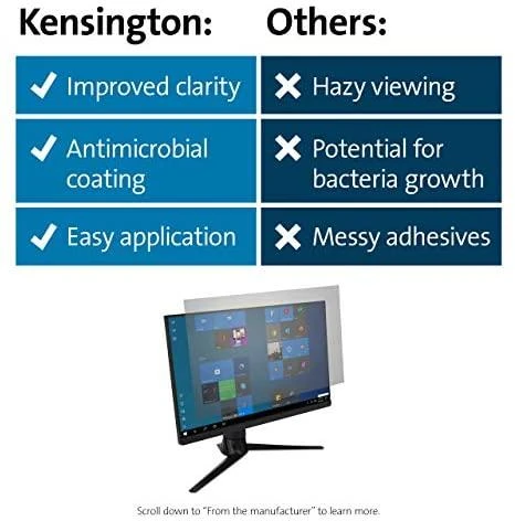 Kensington Anti-Glare and Mėlyna Light Reduction Filter for 24″ 16:9 Monitors 61 cm (24″) Monitorius Berėmio ekrano privatumo filtras