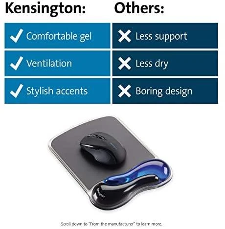 Leitz KENSINGTON Duo Pelės kilimėlis su geline riešo atrama mėlynas juodas