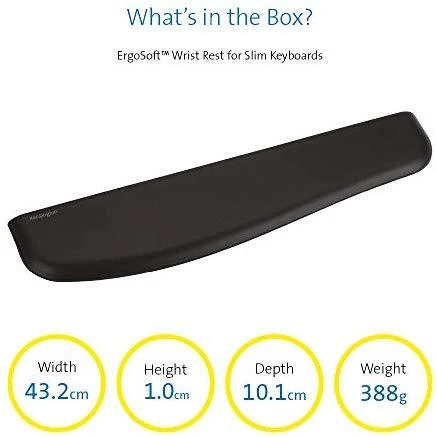 Klaviatūra Riešų atrama KENSINGTON ErgoSoft Slim, juoda sp.