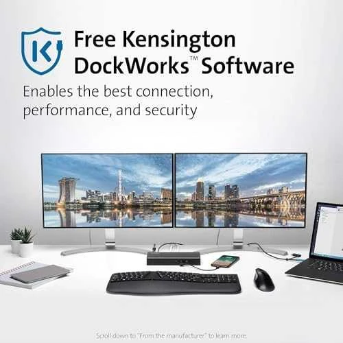 Leitz KENSINGTON SD4781p USB-C ir USB-A dviguba 4K prijungimo stotelė
