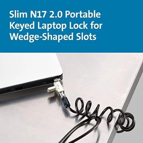 Kensington ClickSafe 2.0 nešiojamas N17 plonas nešiojamojo kompiuterio užraktas
