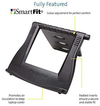 Leitz Kensington SmartFit Nešiojamojo kompiuterio stovas Juoda 43,2 cm (17")