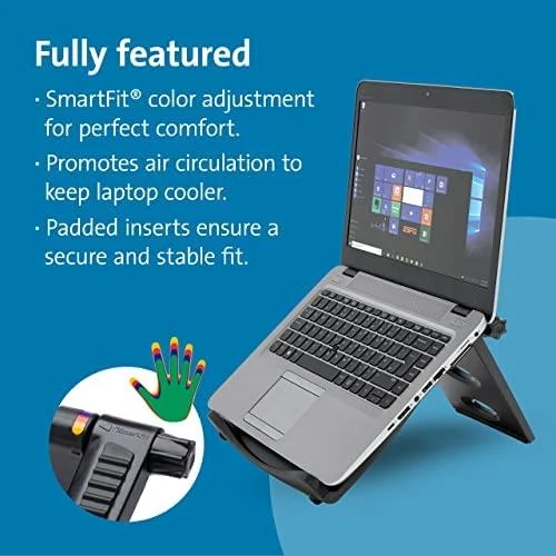 Leitz Kensington SmartFit Nešiojamojo kompiuterio stovas Juoda 43,2 cm (17")
