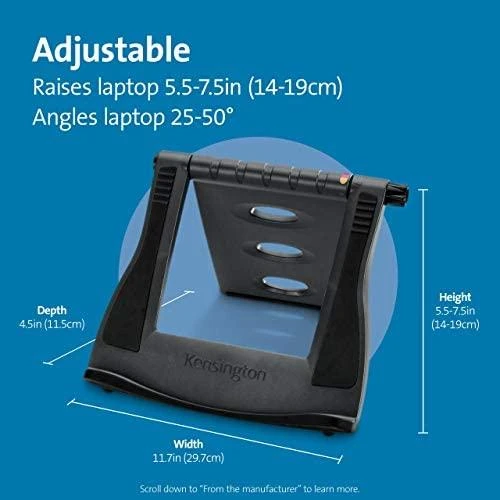 Leitz Kensington SmartFit Nešiojamojo kompiuterio stovas Juoda 43,2 cm (17")