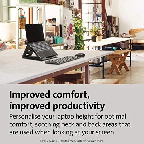Leitz Kensington SmartFit Nešiojamojo kompiuterio stovas Juoda 43,2 cm (17")