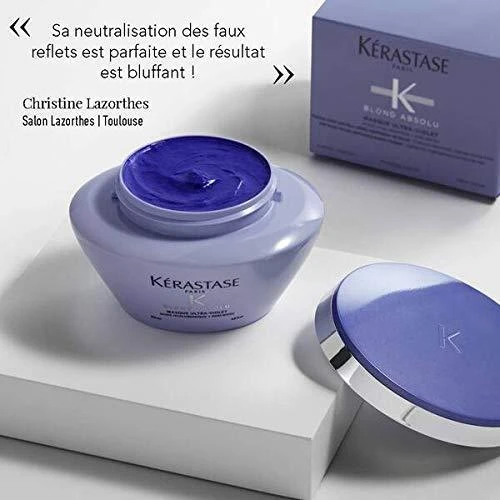 Kaukė su violetiniu pigmentu Kerastase Blond Absulu Masque Ultra-Violet 200ml