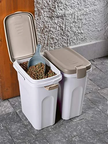 Zolux šuniui maisto konteineris 40 l 45x27x61 cm spalva balta/šviesiai ruda