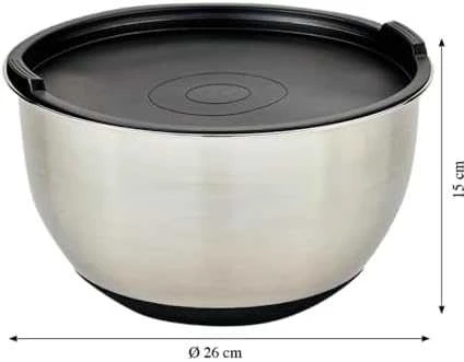 Kesper Daugiafunkcis dubuo su silikoniniu dangteliu ir svarstyklėmis ingredientams matuoti, 24 x 24 cm