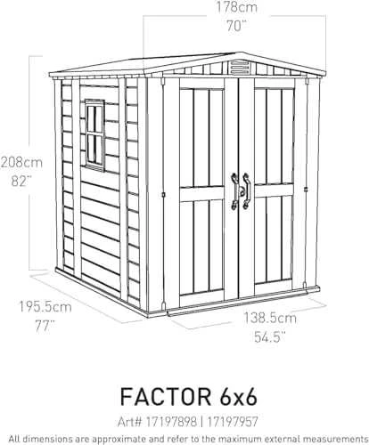 Sodo namukas Keter Factor 6x6, Brown
