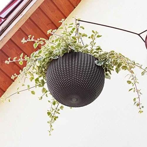 Keter  Pakabinamas gėlių vazonas Rattan Style Hanging 35x35x22cm rudas, 230502
