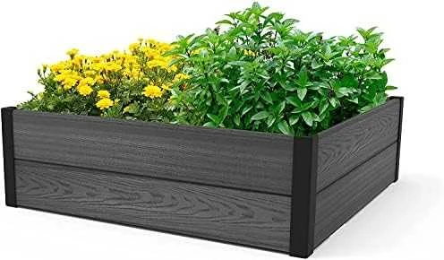Obrzeże Keter klevo sodo apvadas, plastikinis, pilkas, matmenys 106x106x32, atsparus oro sąlygoms, 249298