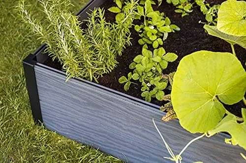 Obrzeże Keter klevo sodo apvadas, plastikinis, pilkas, matmenys 106x106x32, atsparus oro sąlygoms, 249298