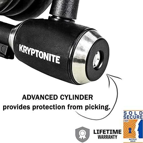 Kryptonite dviračio užraktas / trosas Kryptonite Kryptoflex 1218 Raktų kabelis 12mm / 180cm su laikikliu