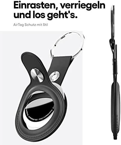 KeyBudz AirTag Raktų pakabukas Juodas