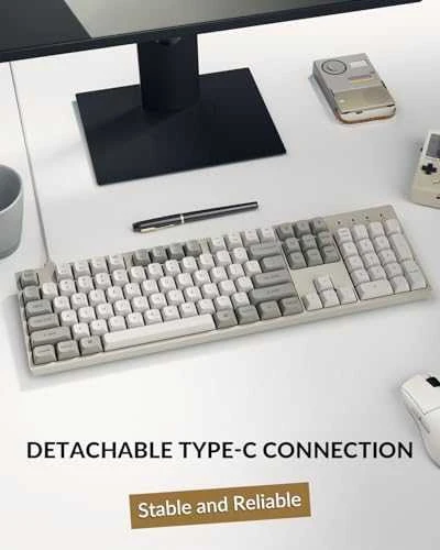 Keychron C2 Pro 8K (C2PX-M3) – US išdėstymas – Hot-Swappable Super Brown Switches – Juodas (Juoda) Mechaninė Žaidimų Klaviatūra