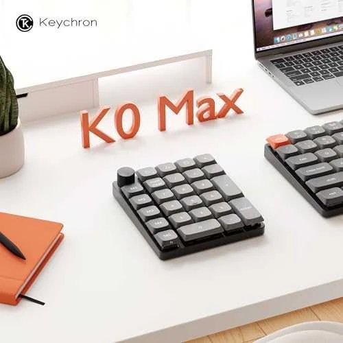 Keychron K0 Max Wireless (K0M-H1) – US išdėstymas – Hot-Swappable Super Raudona – Juodas (Juoda) Mechaninė Belaidė Žaidimų Klaviatūra