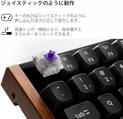 Keychron K2 HE Wireless (K2H-F1) - US išdėstymas - Hot-Swappable Gateron Magnetic Nebula - Carbon Juodas (Juoda) Magnetinė Belaidė Žaidimų Klaviatūra