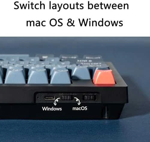 Keychron V6 Max QMK/VIA Wireless RGB – US išdėstymas – Hot-Swappable Gateron Jupiter Raudona (V6M-D1) Belaidė Custom Žaidimų Klaviatūra