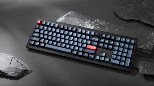 Keychron V6 Max QMK/VIA Wireless RGB – US išdėstymas – Hot-Swappable Gateron Jupiter Raudona (V6M-D1) Belaidė Custom Žaidimų Klaviatūra