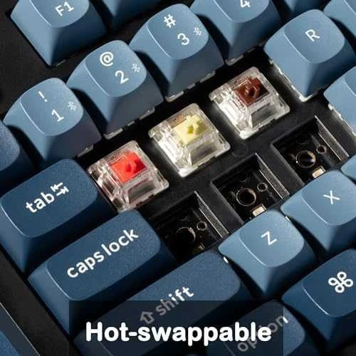 Keychron V6 Max QMK/VIA Wireless RGB – US išdėstymas – Hot-Swappable Gateron Jupiter Raudona (V6M-D1) Belaidė Custom Žaidimų Klaviatūra