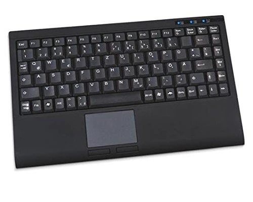 Icy Box KeySonic Mini klaviatūra, smart touchpad, USB 2.0, Juodas
